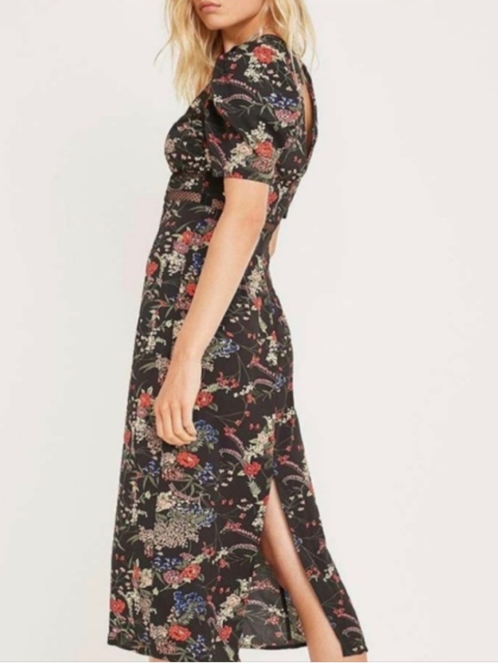 UO Emma Marie Lace Trim Midi Dress - Picture 2 of 16